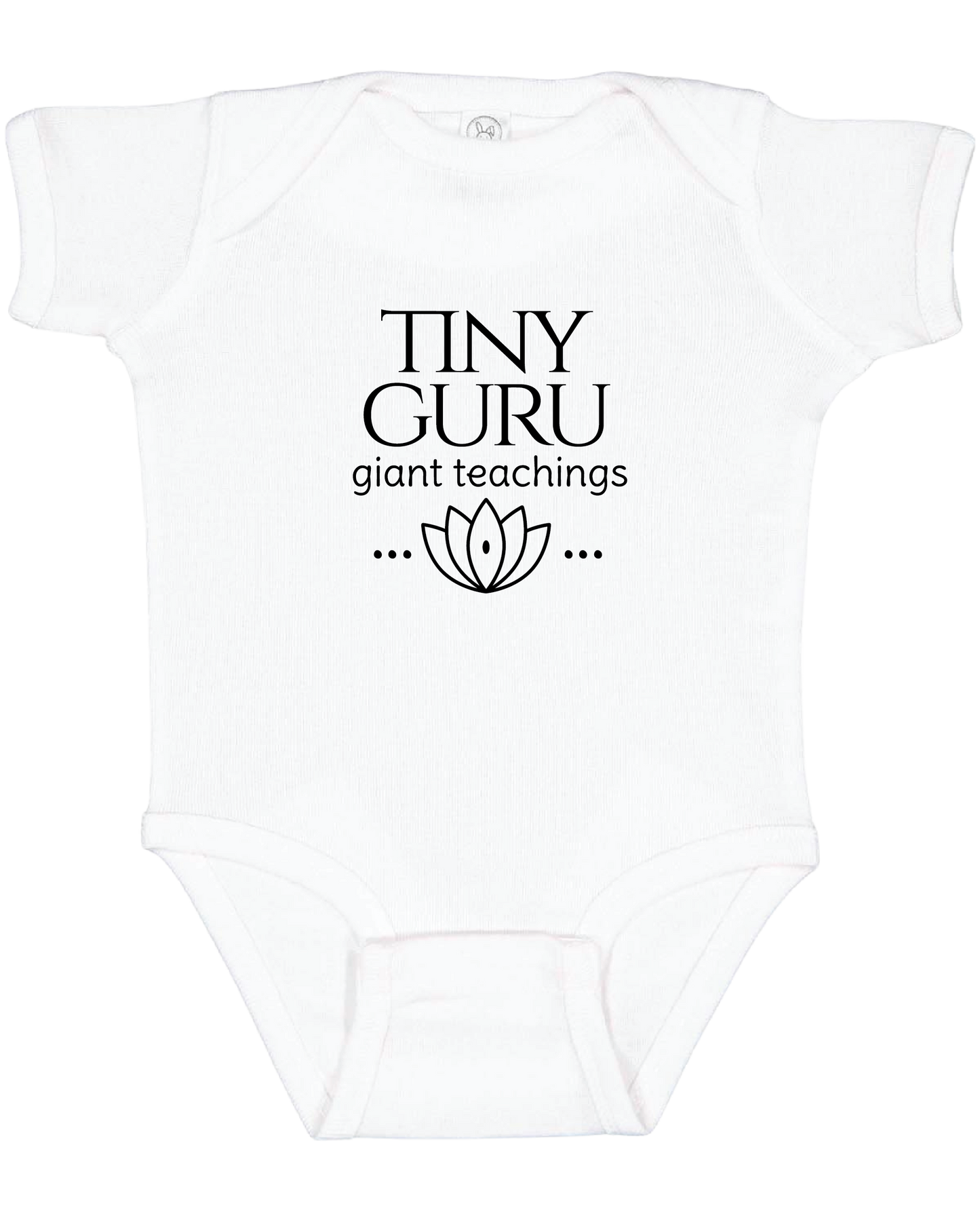 "Tiny Guru, Giant Teachings" Baby Onesie